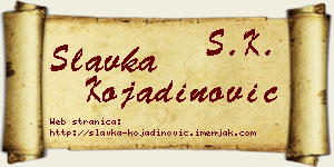 Slavka Kojadinović vizit kartica
